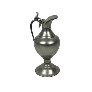 Vintage KMD Royal Holland Pewter Pitcher 7-inch Hinged Lid